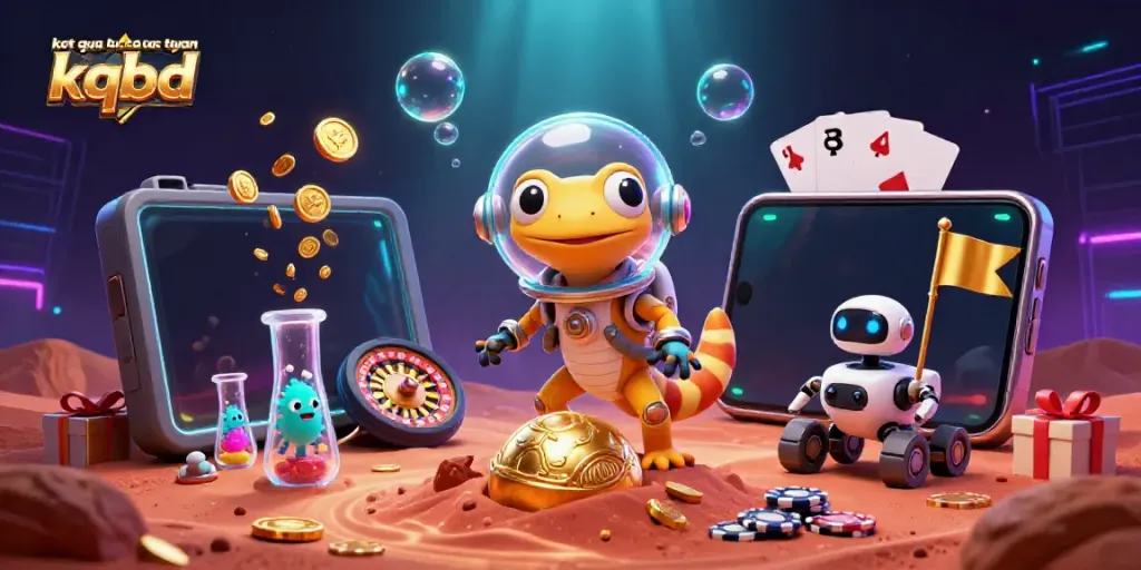 Experience ket qua bong da truc tuyen kqbd with an engaging Martian gecko discovering a golden casino!