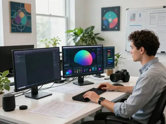 Data analyst optimizing insights for generative engine optimization in a modern workspace.