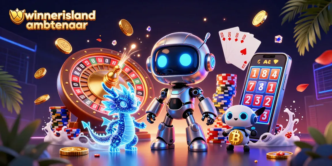 Engage with winnerisland ambtenaar in a vibrant casino scene filled with action and excitement.